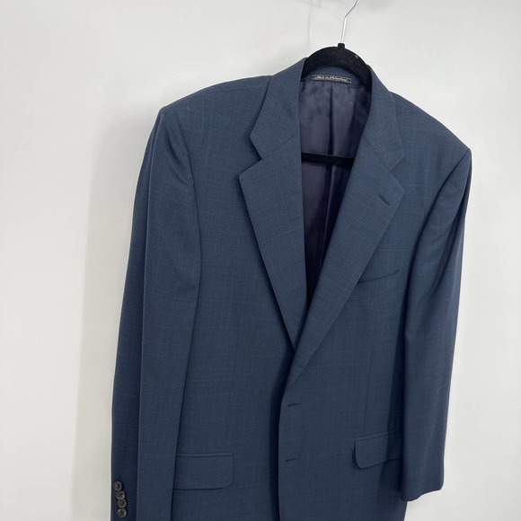 Ermenegildo Zegna Blazer Lapel Collar Buttoned Long Sleeve Black Size 44S - Picture 2 of 10